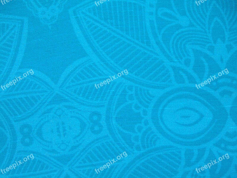 Fabric Print Texture Blue Background