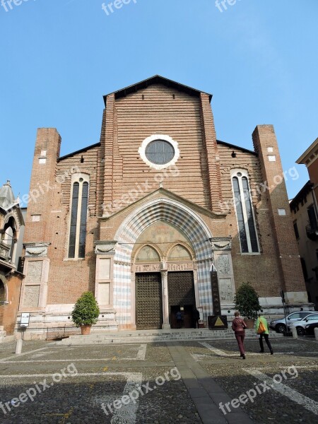 Verona Church Piazza Italy Saint Anastasia