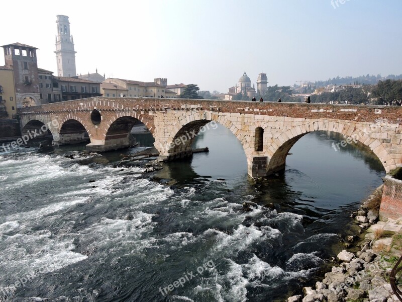 Verona Bridge Stone Ancient Monument