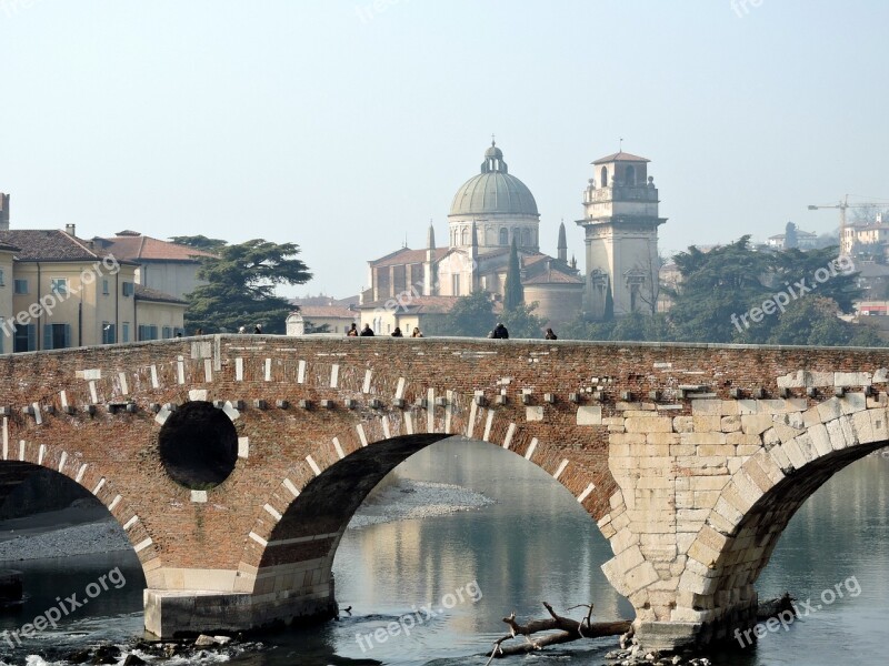 Verona Bridge Stone Ancient Monument