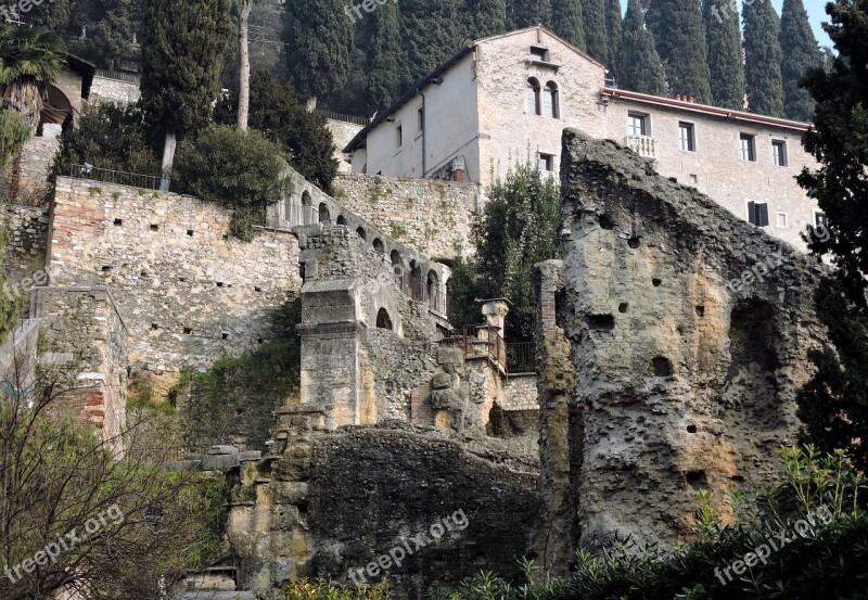 Verona Roman Theatre Remains Italy Stone