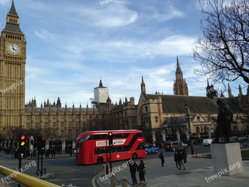 England London Britain Street Red Bus