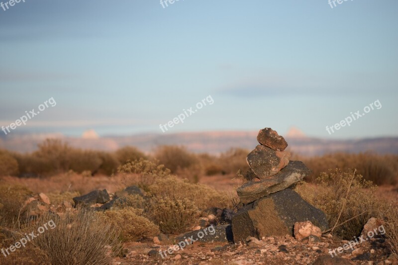 Rock Marker Trail Utah Stone