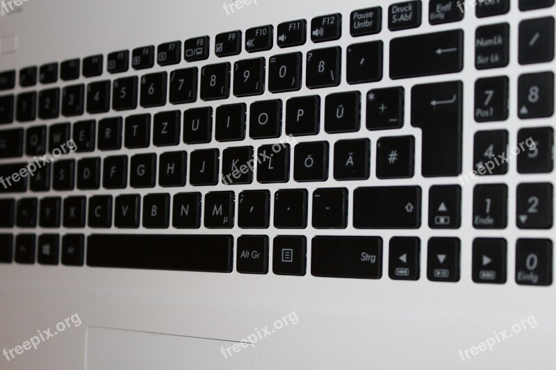 Keyboard Laptop Letters Keys Datailaufnahme