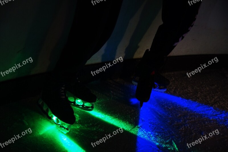 Skates Ice Light Lighting Lights