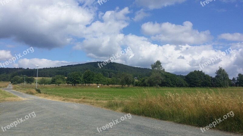 Dünsberg Mountain Landscape Tv Tower Meadow