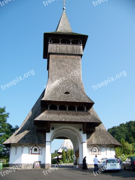 Romania Barsana Monastery Wooden Roofing Free Photos