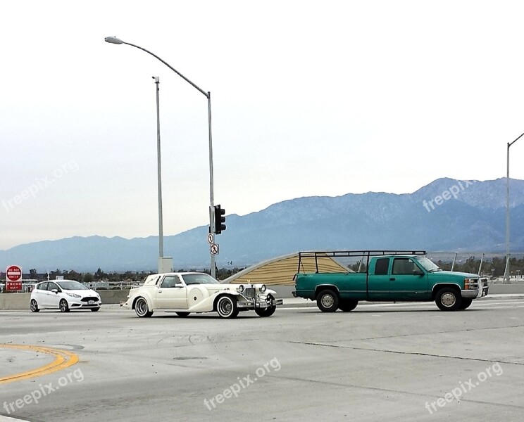 Transportation Traffic Freeway Cars Old