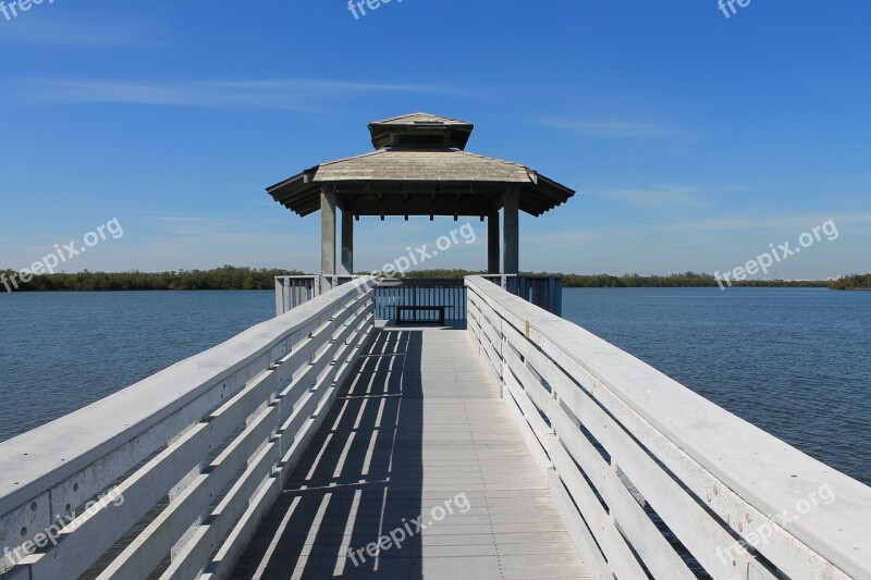 Abstract Dock Pier Calm Lake