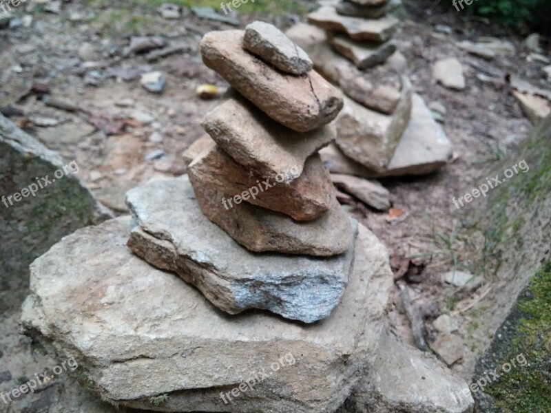 Cairns Stones Stack Rocks Zen