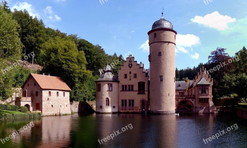 Wasserschloss Mespelbrunn Castle Monument Building Architecture