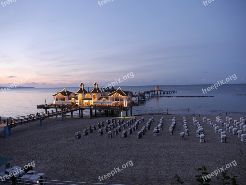 Sellin Sea Bridge Baltic Sea Beach Rügen