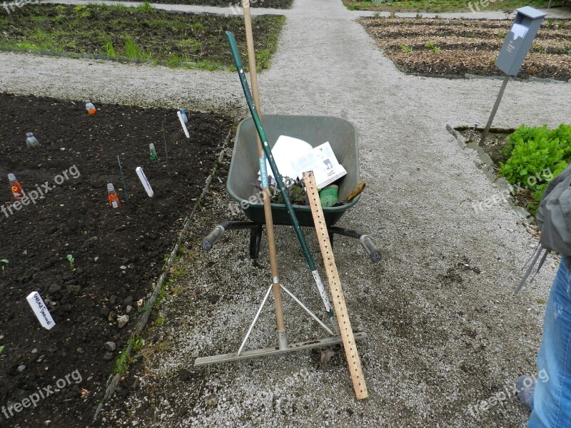 Wheel Barrow Rake Garden Tools Garden Barrow