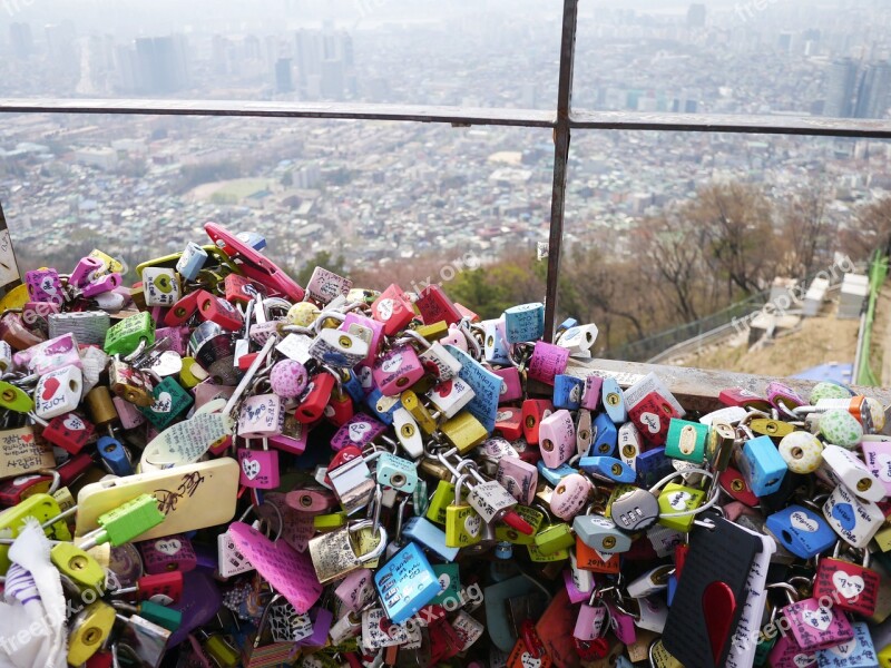 Party Bucket Namsan Tower Namsan Republic Of Korea N Seoul Tower