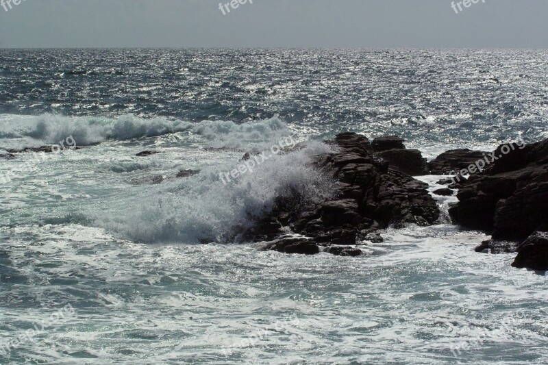 Brittany Sea Landscape Side Ocean