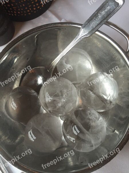 Icecubes Bowl Ice Cold Fresh