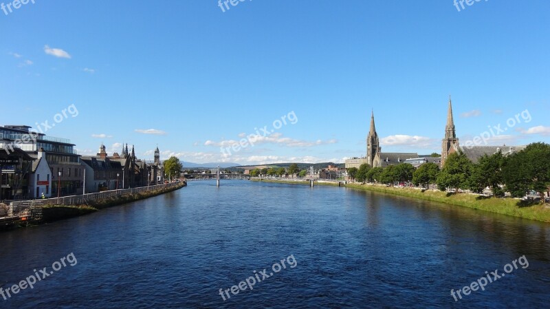 Inverness City River Town Free Photos