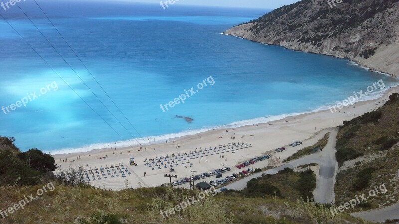 Beach Greece Myrtos Kefalónia Free Photos