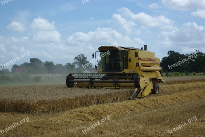 Harvesting Agriculture Combine Harvester Harvest Farming