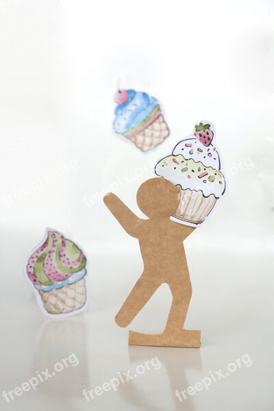 Sweets Cardboard Paper Man Cake