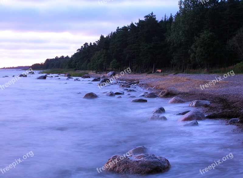 Seacoast Rocks Ocean Landscape Water