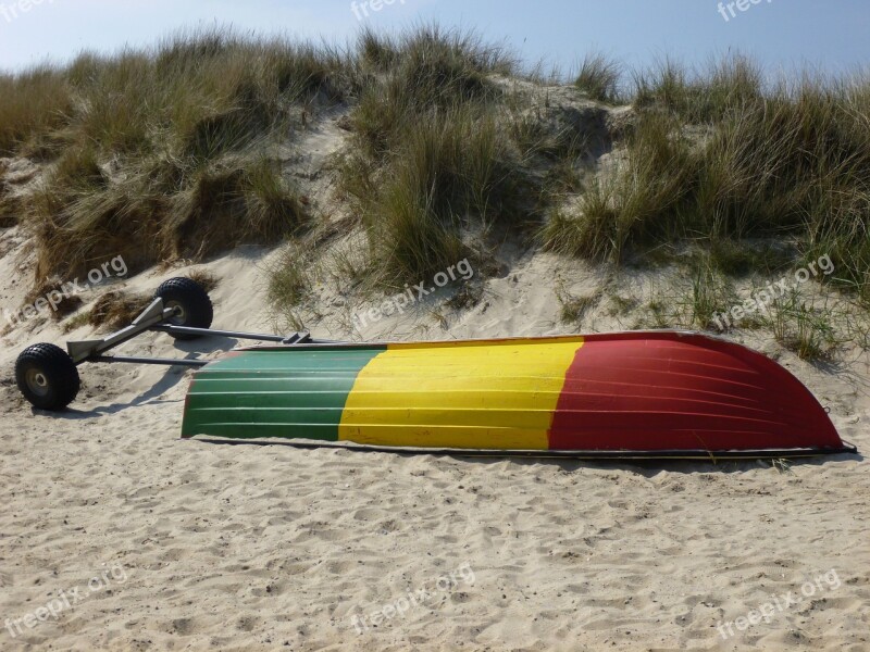 Boat Dunes Color Maritime Rowing Boat