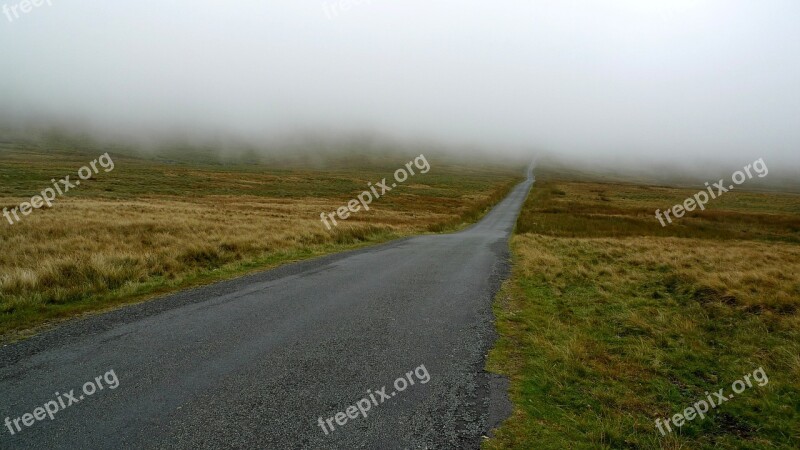 Mist Road Fog Obscured Hidden