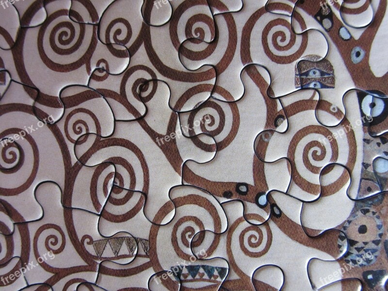 Puzzle Spirals Klimt Art Nouveau Pattern