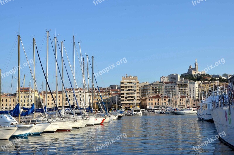 Marseille Port Our Lady Of The Guard Free Photos