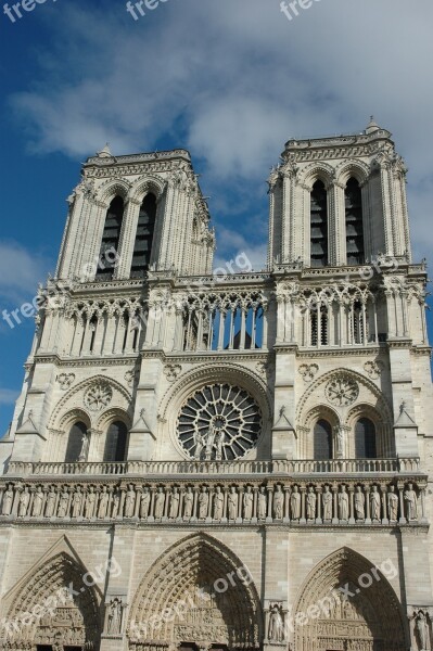 Cathedral The Façade Of The Tourism Paris Free Photos