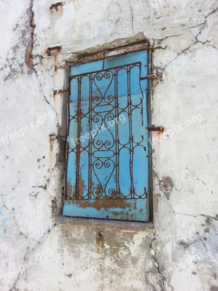 Masonry Window Grid Shutter Greece