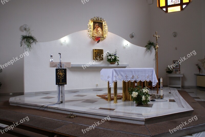 Church The Altar Interior Of The Church Religion Catholicism