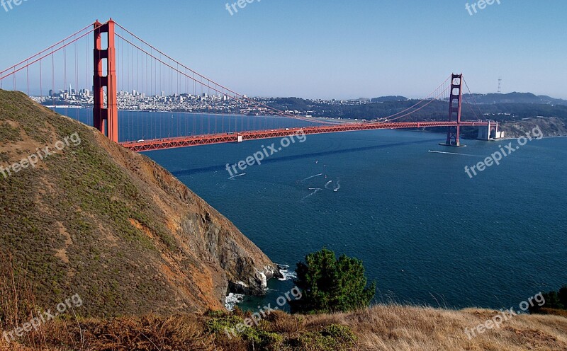 San Francisco City Golden Gate Bridge California Francisco