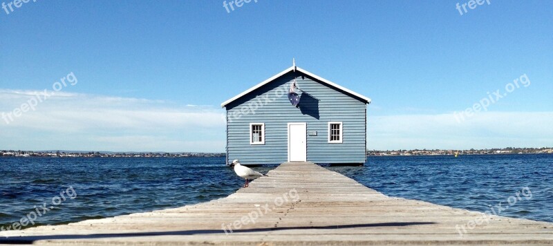 Boat Shed Perth River Water Australia