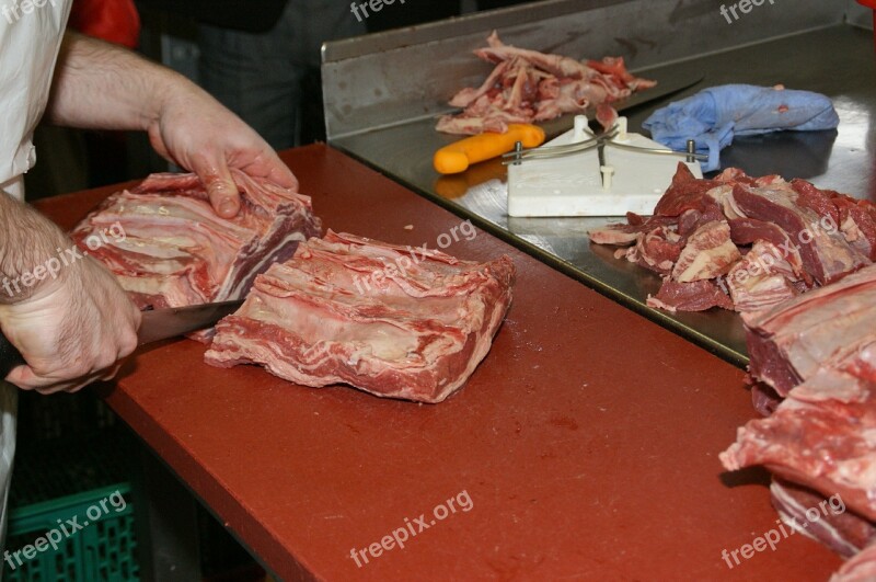 Meat Butcher's Knife Free Photos