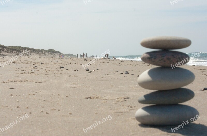 Beach Zen Stones Balance Stack