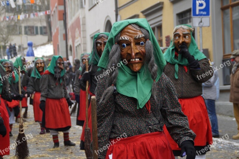 Witches Strassenfasnet Fools Jump Swabian Alemannic Fasnet