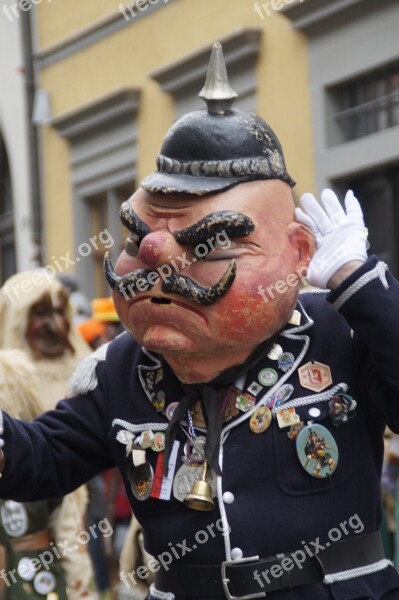 Schwellkopf Wood Head Strassenfasnet Fools Jump Swabian Alemannic