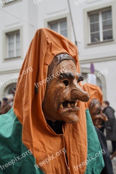 The Witch Witch Mask Strassenfasnet Fools Jump Swabian Alemannic