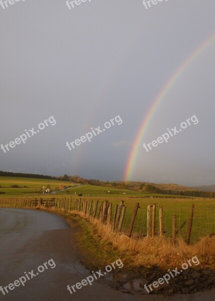 Rainbow Rain Dark Air Pound Sign February