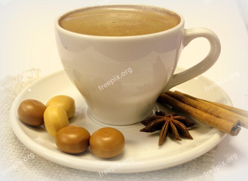 Coffee Candy Cinnamon Drink Cup