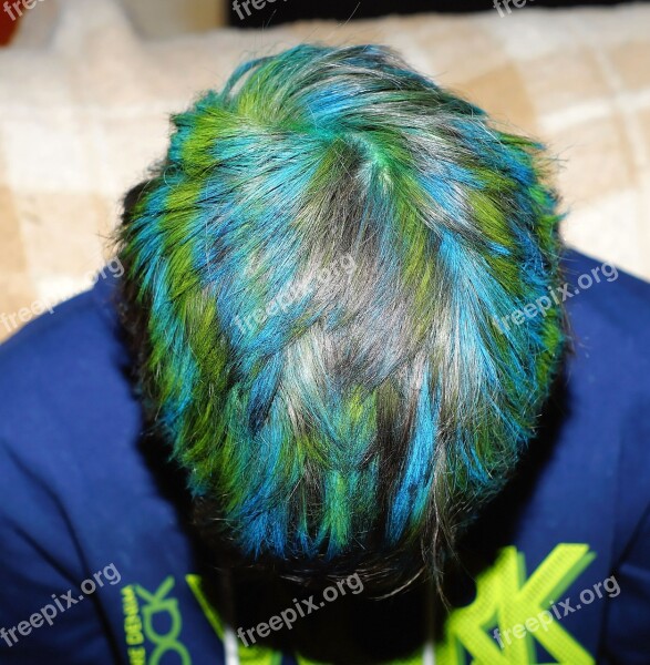 Head Hair Carnival Colorful Boy