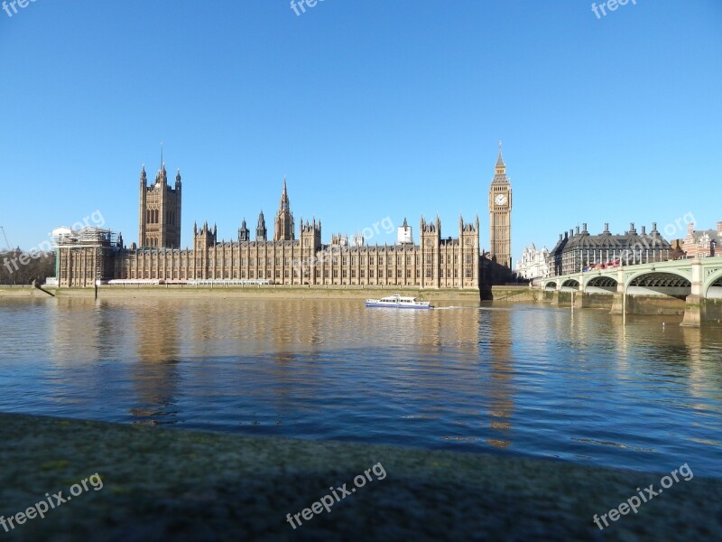 Big Ben England Thames Houses Of Parliament London Parliament