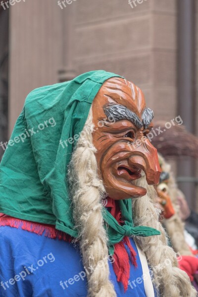 Carnival Fasnet Colorful Swabian Alemannic Mask