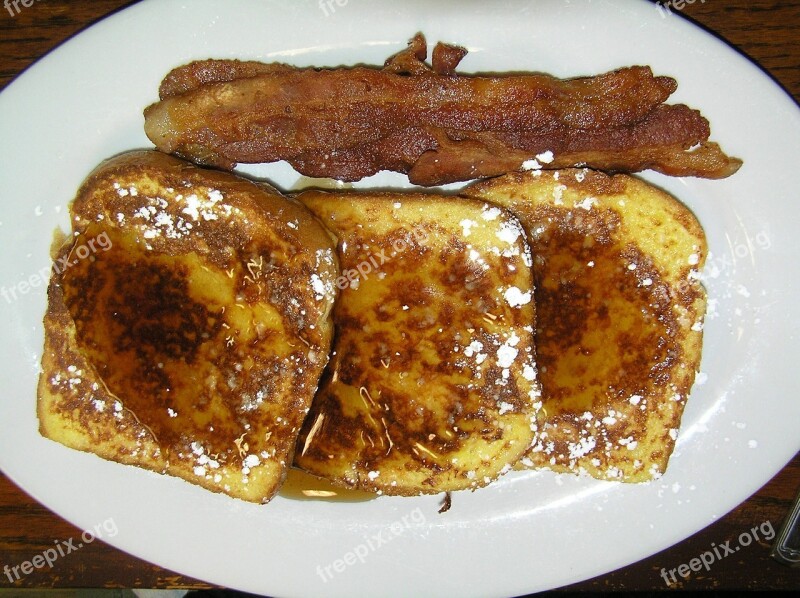 Breakfast Bacon French Toast Free Photos