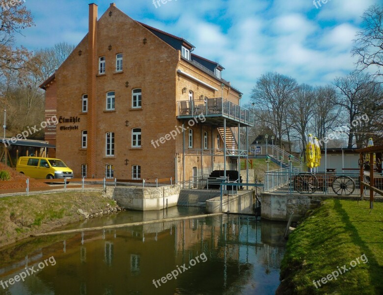 Oil Mill Water Power Eberstedt Landscape Destination