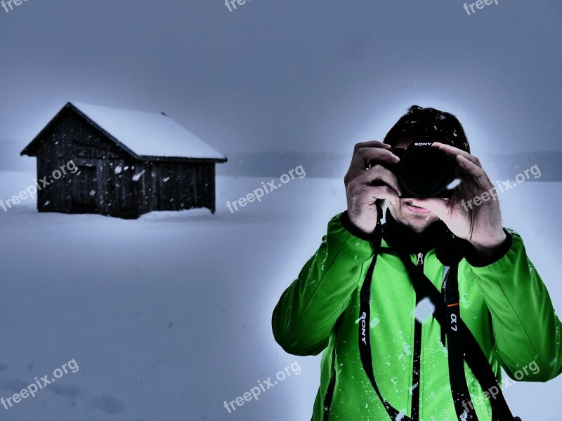 Photographer Photograph Hut Scale Wood