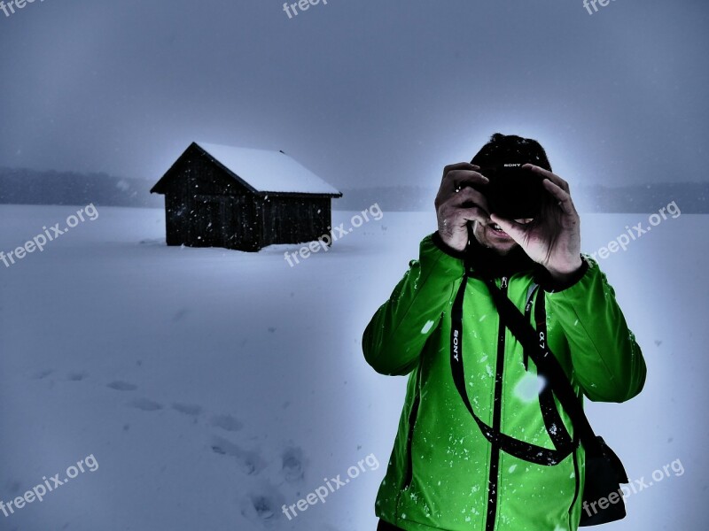 Photographer Photograph Hut Scale Wood