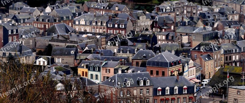 Etretat City Roofs France Houses