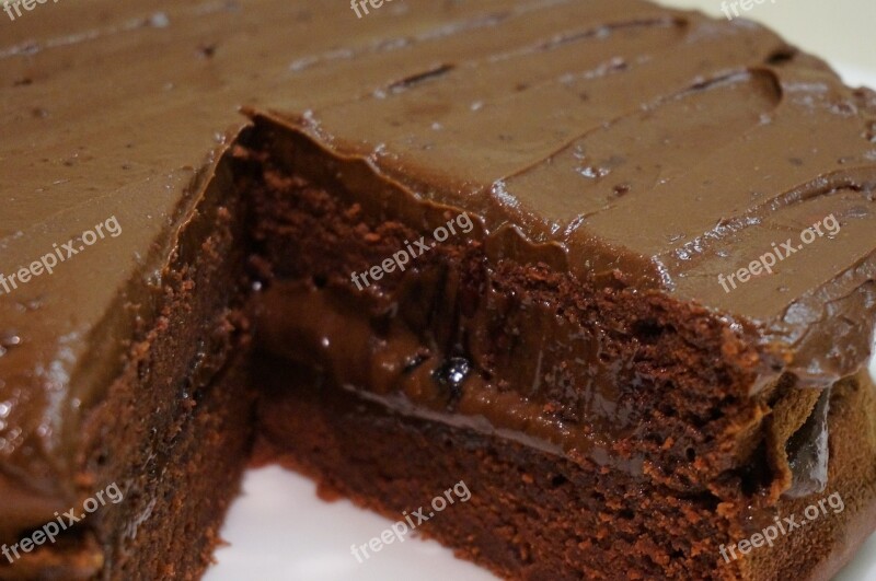 Chocolate Cake Cream Sweet Food